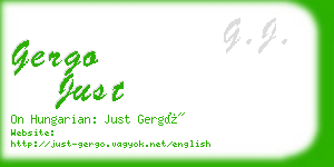 gergo just business card